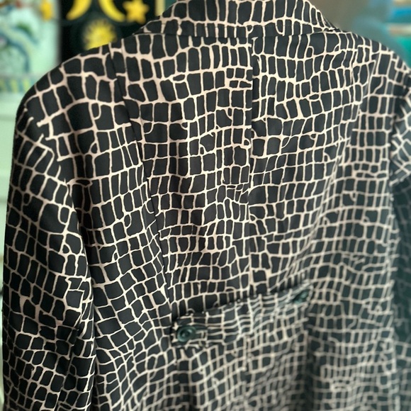 Y2K Relativity Black and Brown Trench Coat M - Picture 12 of 17